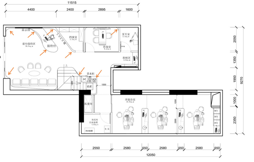 Floor Plan of Dental Clinic