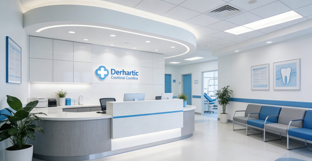 Dental Hospital Reception Area Rendering