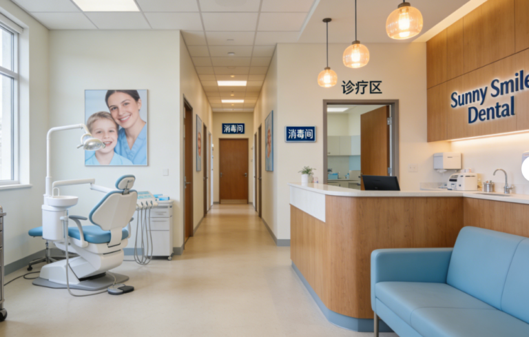 Decoration renderings of a small dental clinic