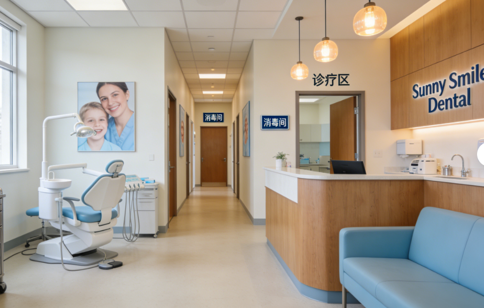 Decoration renderings of a small dental clinic
